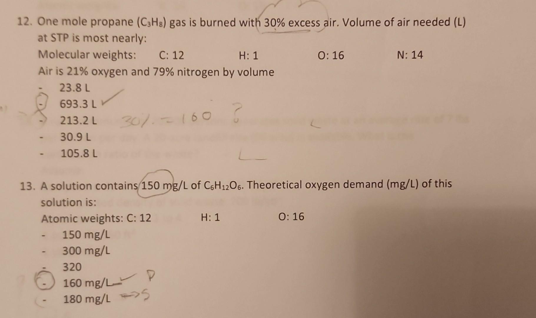 Solved 1. One mole propane (C3H8) gas is burned with 30