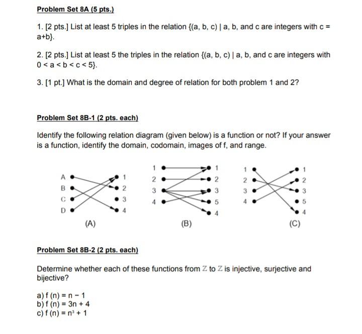 Solved Problem Set 8A (5 pts.) 1. [2 pts.] List at least 5 | Chegg.com
