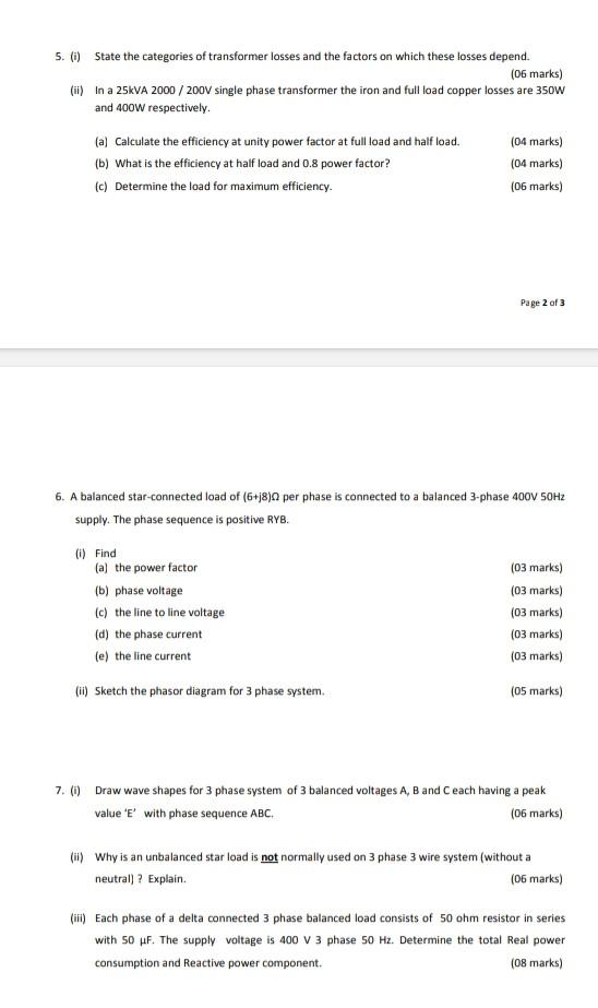 Solved 2. (i) (a) What do you understand by the term "power | Chegg.com