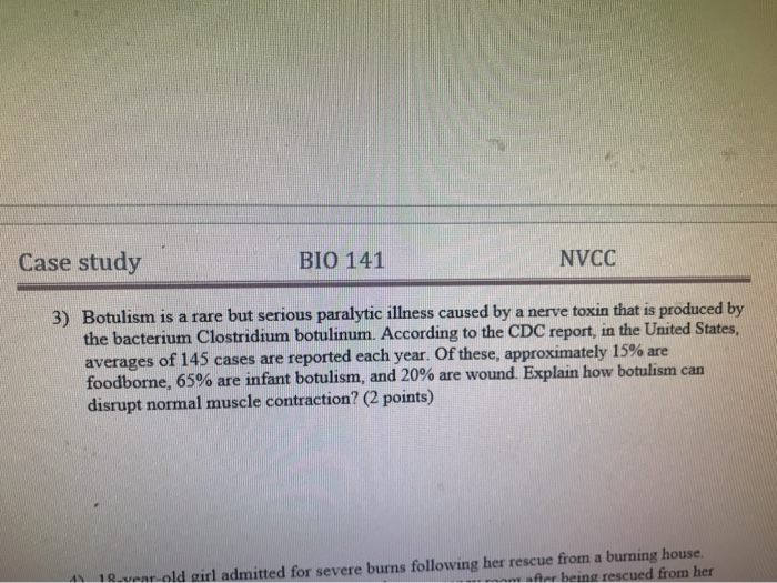 case study botulism answers