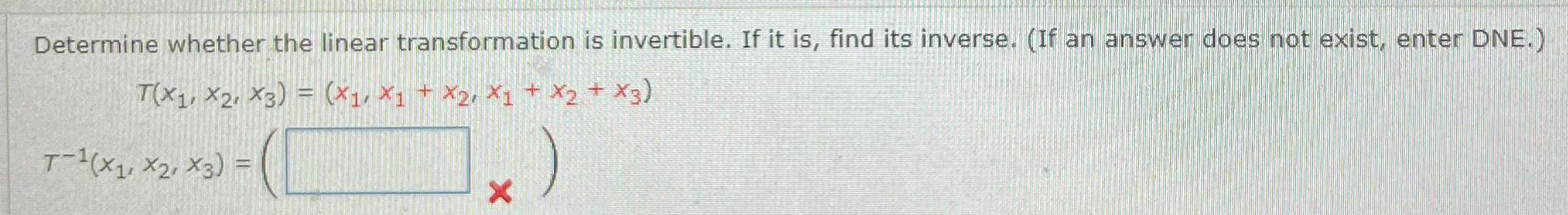 Solved Determine whether the linear transformation is | Chegg.com