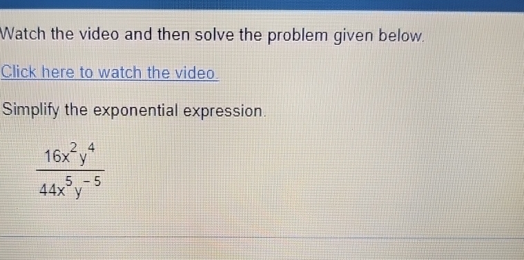 Solved Watch the video and then solve the problem given | Chegg.com