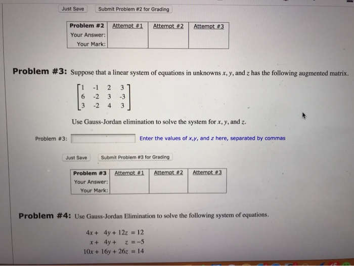 Solved Just Save Submit Problem #2 for Grading Attempt #1 | Chegg.com