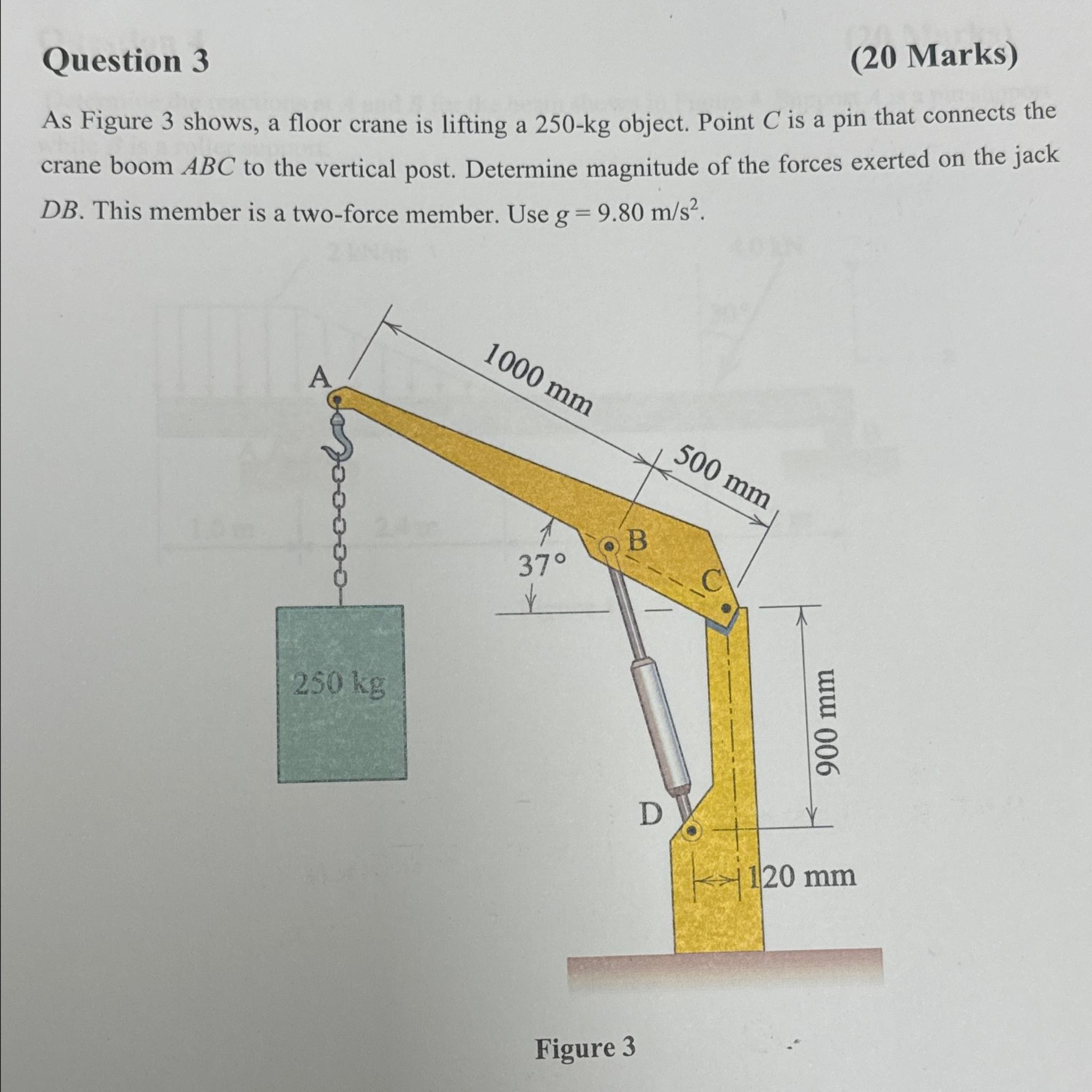Solved Question 3(20 ﻿Marks)As Figure 3 ﻿shows, a floor | Chegg.com