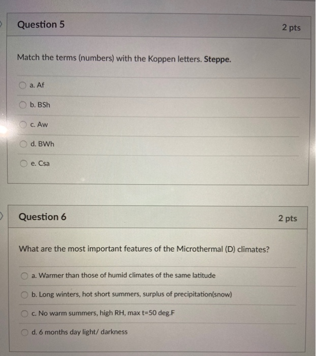Solved Question 5 2 pts Match the terms (numbers) with the | Chegg.com