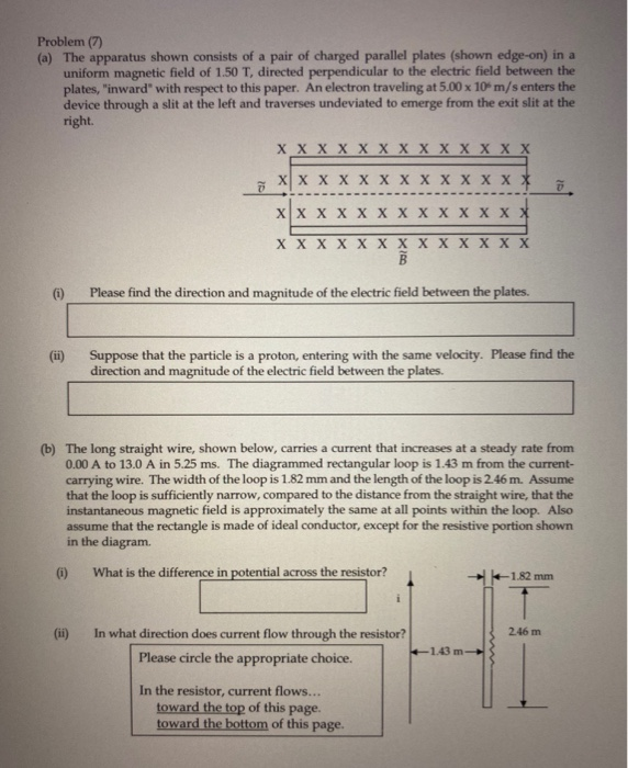 Solved Problem (7) (a) The apparatus shown consists of a | Chegg.com