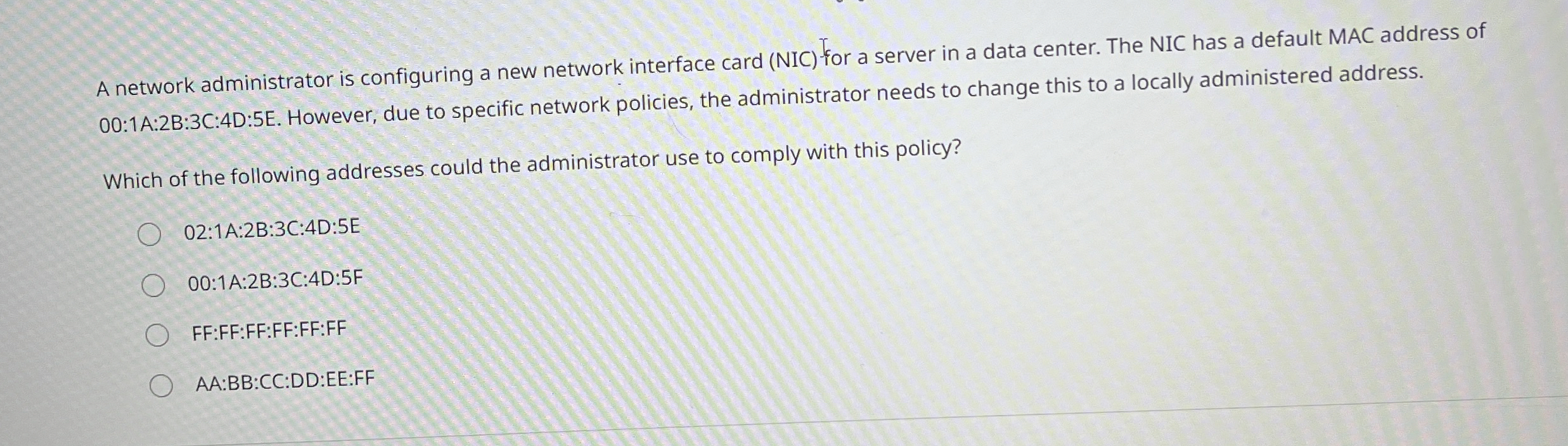 Solved A network administrator is configuring a new network