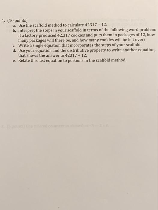 Solved 1. (10 points) a. Use the scaffold method to | Chegg.com