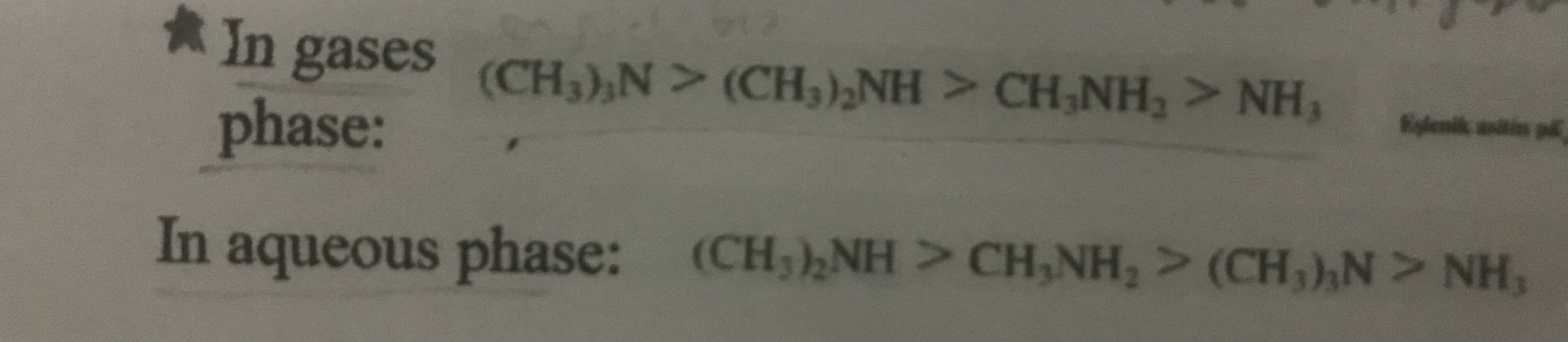 Solved Why does the order of basicity of amines change in | Chegg.com