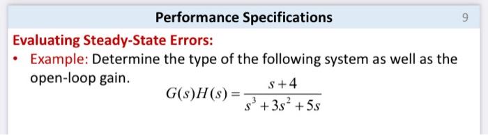 Solved Evaluating Steady-State Errors: - Example: Determine | Chegg.com