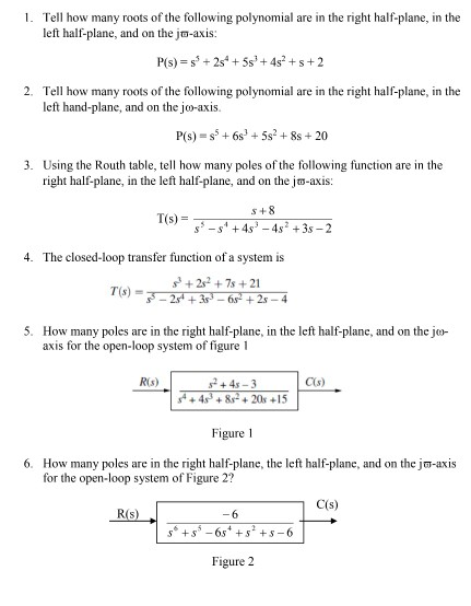 Solved 1. Tell how many roots of the following polynomial Chegg