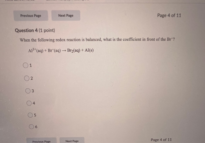 Solved Previous Page Next Page Page 4 of 11 Question 4 (1 | Chegg.com