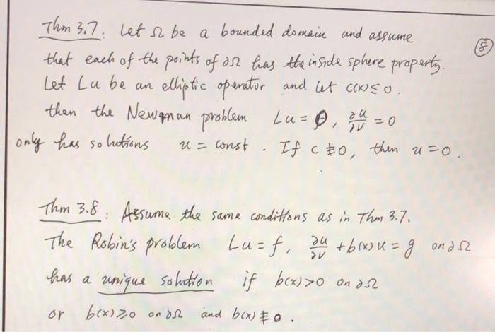 Solved 18 Thm 3.7. let so be a bounded domain and assume | Chegg.com