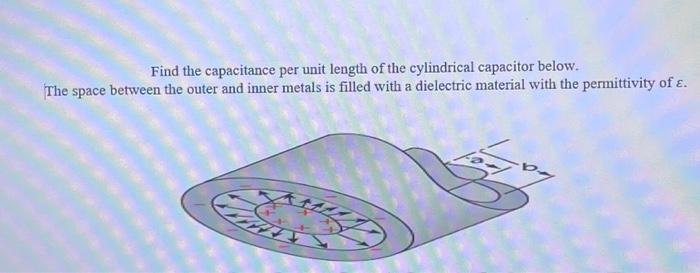 Solved Find the capacitance per unit length of the | Chegg.com