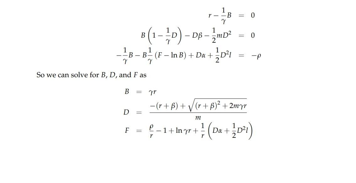 Solved there are three equations please solve for b d and f | Chegg.com