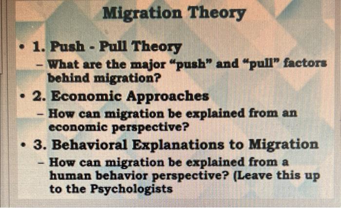 economic pull factors