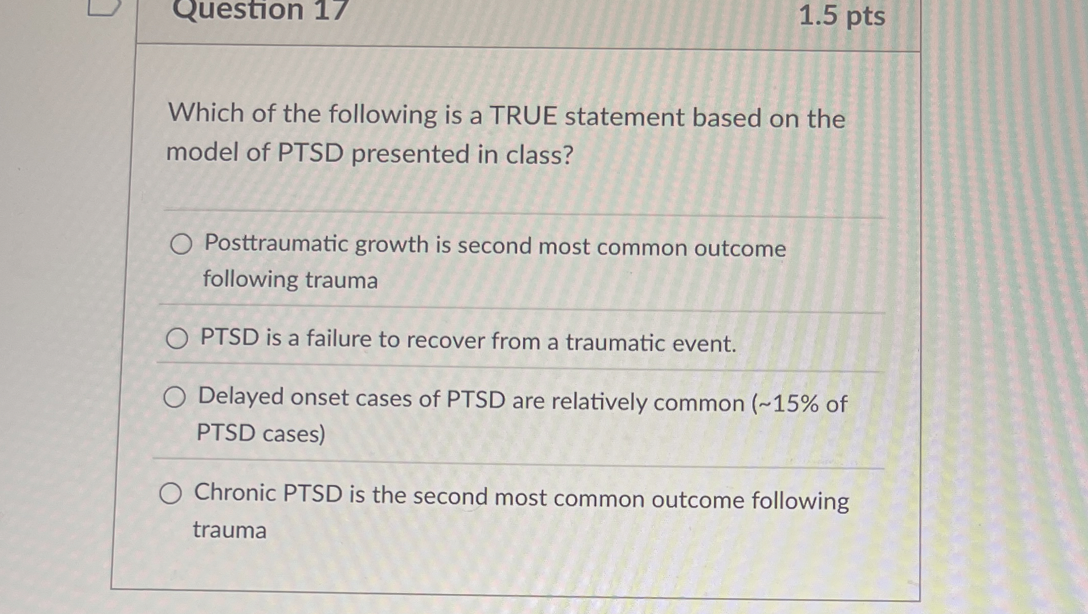 Solved Which of the following is a TRUE statement based on | Chegg.com