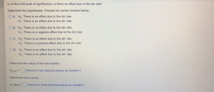 Solved An experiment was carried out to study the effect of | Chegg.com