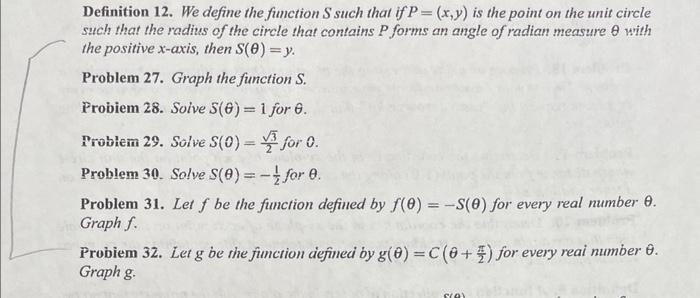 Solved Definition 12. We define the function S such that if | Chegg.com