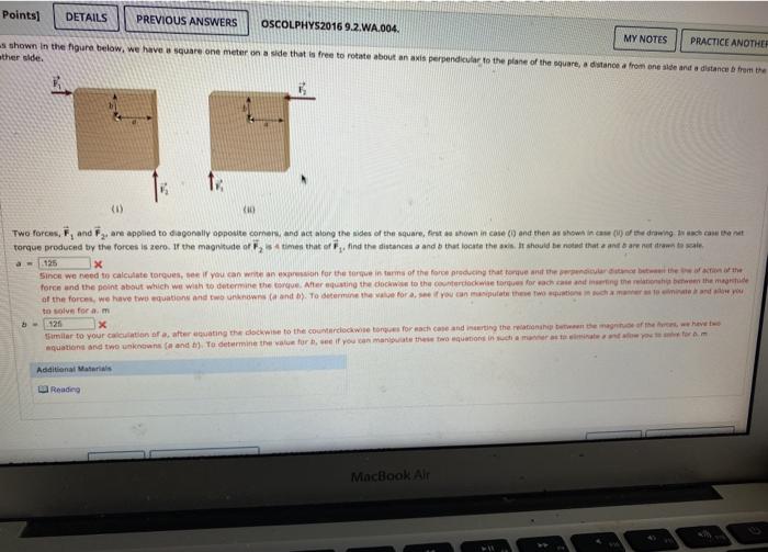 Solved Points Details Previous Answers Oscolphys2016