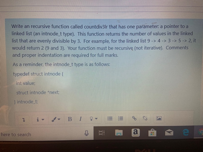 Solved Write an recursive function called countdiv3lr that | Chegg.com