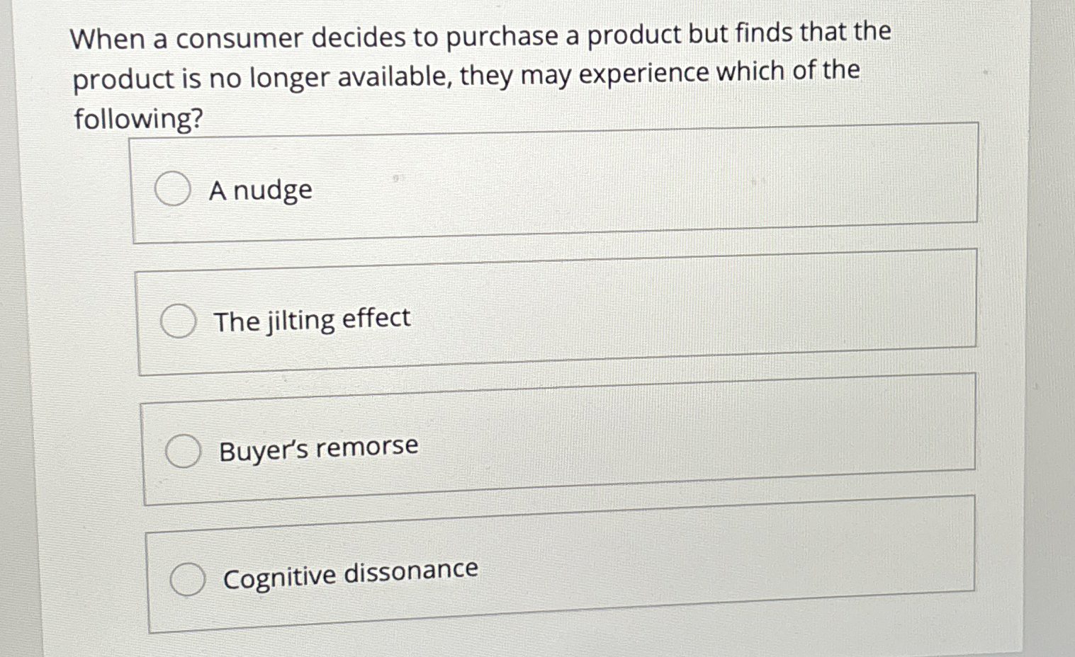 Solved When a consumer decides to purchase a product but | Chegg.com