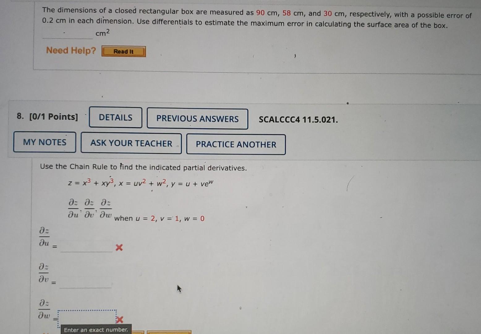 Solved The dimensions of a closed rectangular box are | Chegg.com