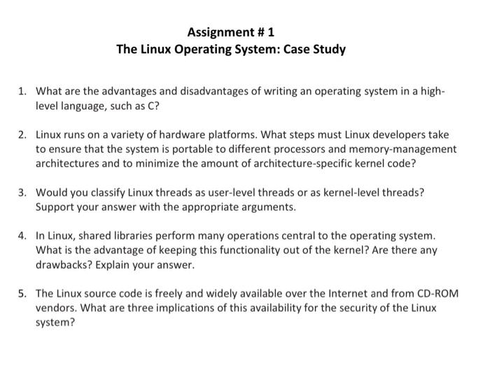 write a case study on linux and windows operating system