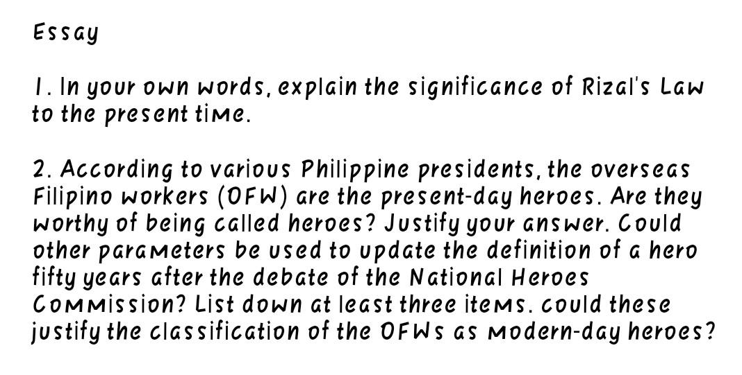 essay about national heroes