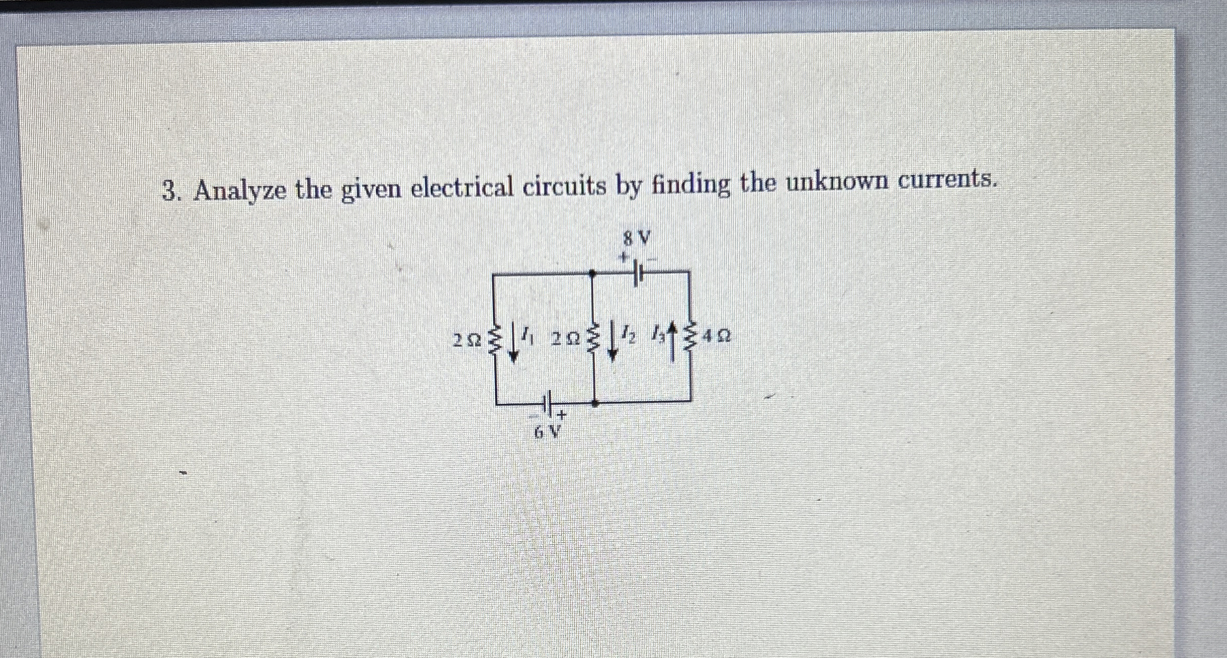 Solved Analyze the given electrical circuits by finding the | Chegg.com
