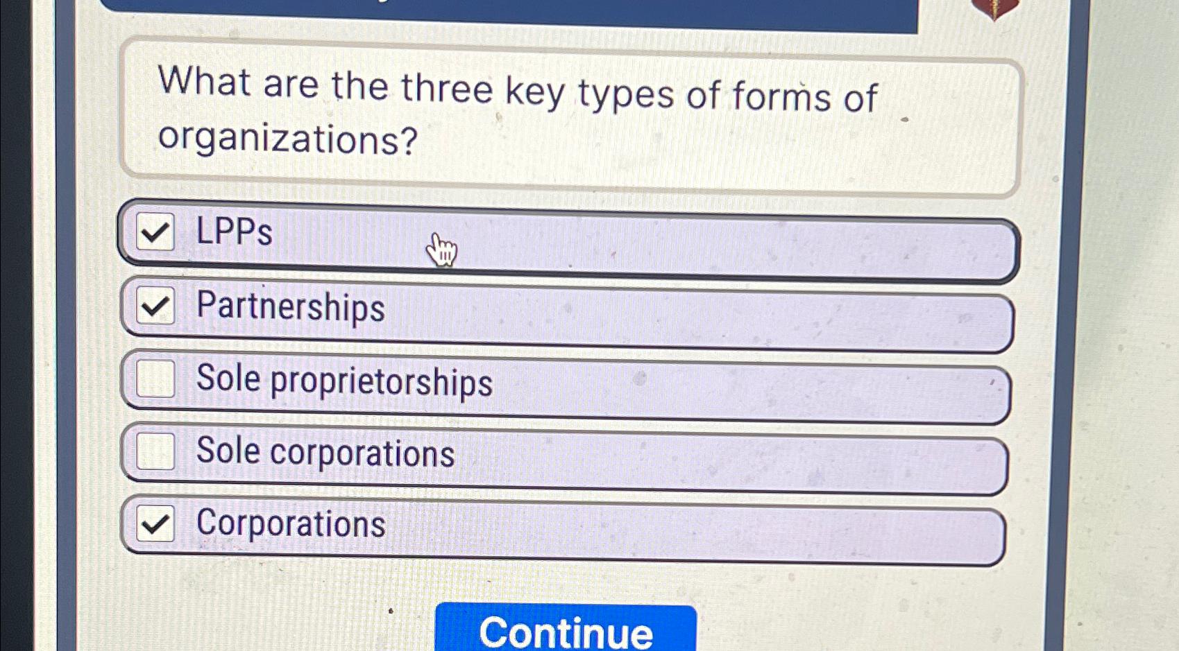 Solved What are the three key types of forms of | Chegg.com