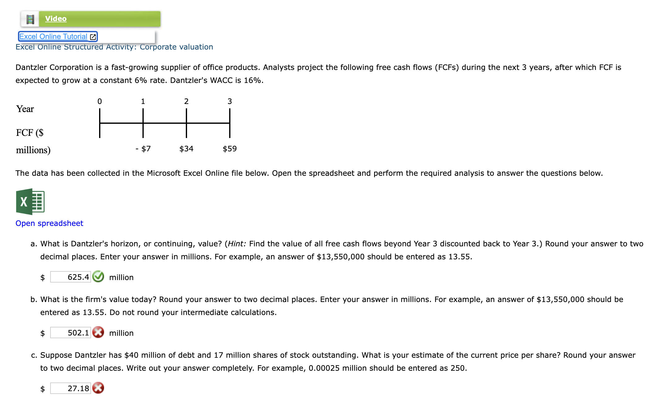 Solved excel online tutorial excel online structured chegg