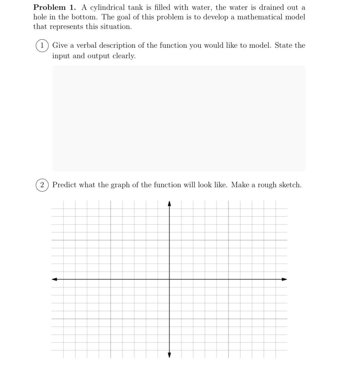 Solved Problem 1. ﻿A cylindrical tank is filled with water, | Chegg.com