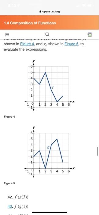 Solved Openstax.org 1.4 Composition Of Functions A Shown In | Chegg.com