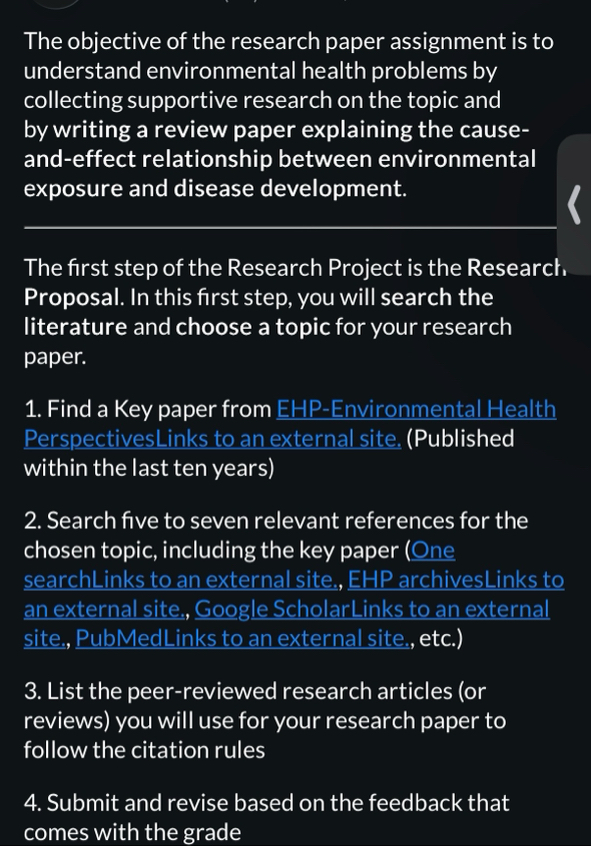 Solved The objective of the research paper assignment is to | Chegg.com