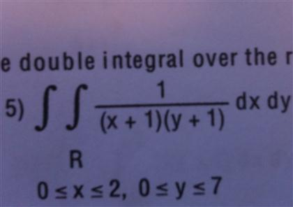 Solved Find the double integral over the rectangular region | Chegg.com