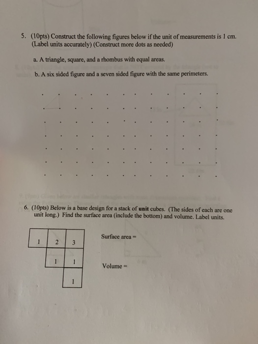 Solved 5 10pts Construct The Following Figures Below If