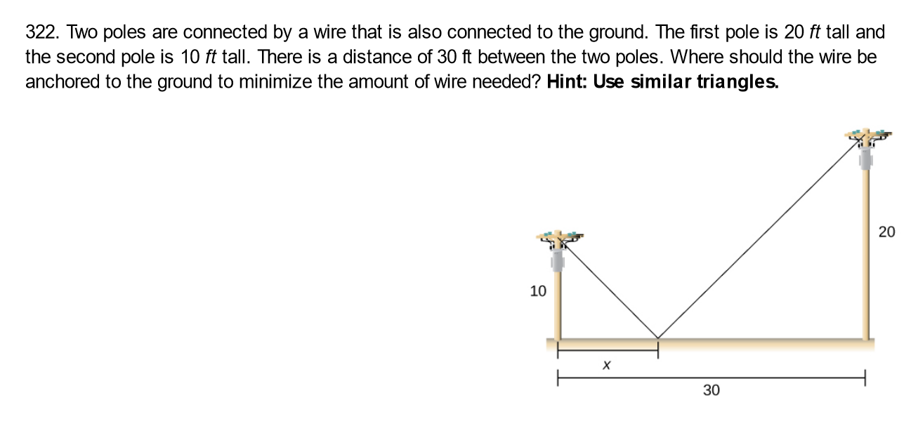 Solved Two poles are connected by a wire that is also | Chegg.com