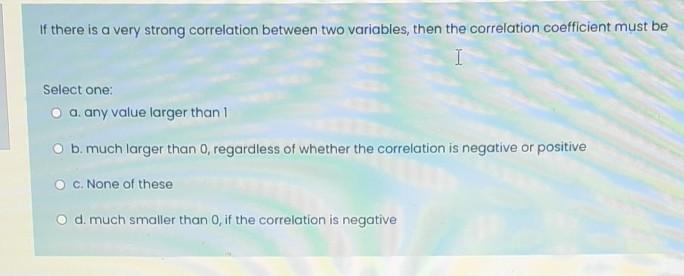 Solved If there is a very strong correlation between two | Chegg.com