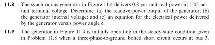 Solved II.8 The synchronous generator in Figure 11.4 | Chegg.com