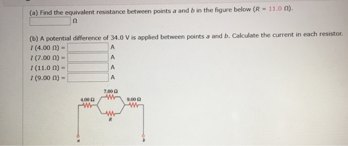 Solved (a) Find the equivalent resistance between points a | Chegg.com