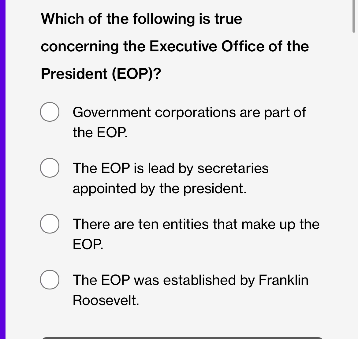 executive office of the president eop definition government