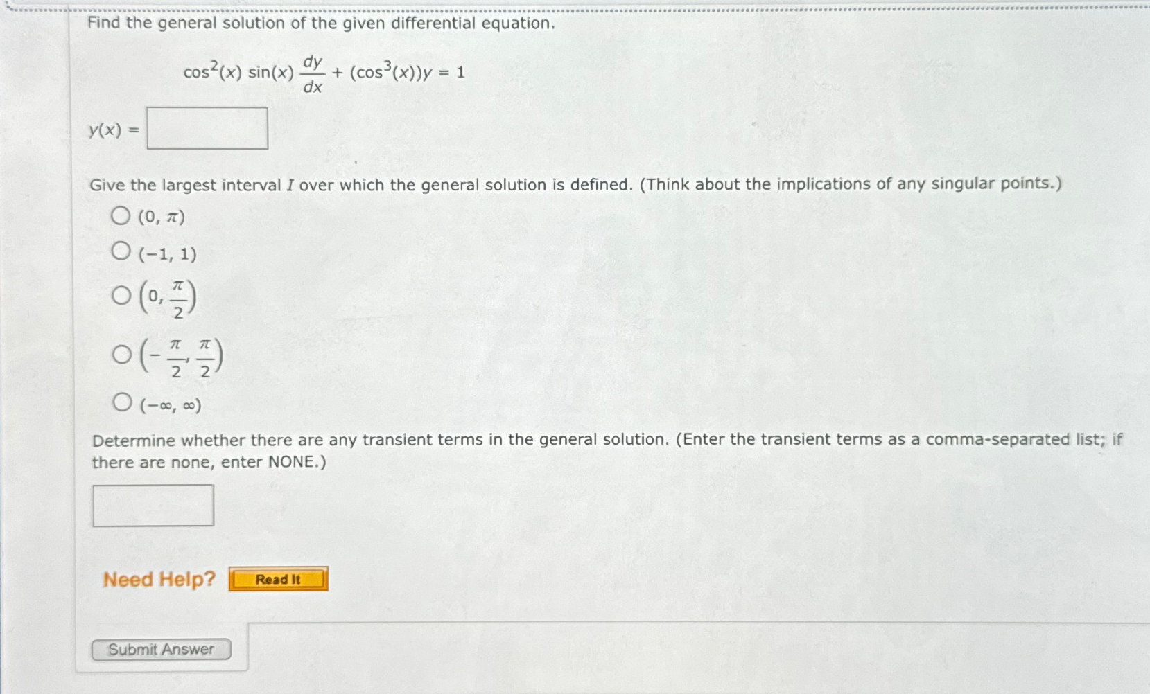 Solved Find The General Solution Of The Given Differential 1055