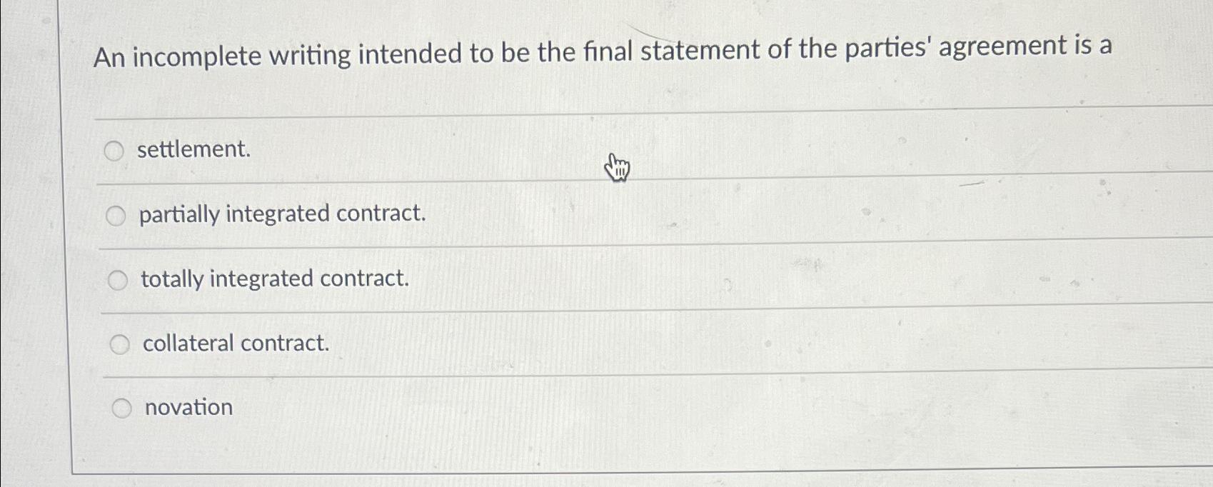 Solved An incomplete writing intended to be the final | Chegg.com