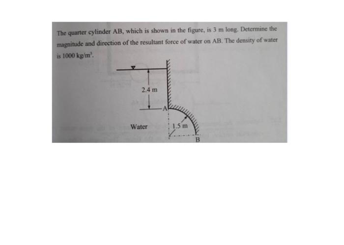 Solved The quarter cylinder AB, which is shown in the | Chegg.com