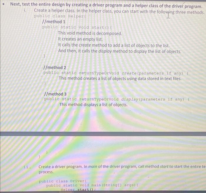 Solved help me on this project using java... create two | Chegg.com