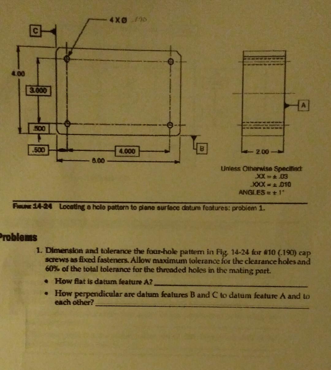 Solved 4X6 198 4.00 3.000 JA А 500 .500 4.000 B 2.00 - 6.00 | Chegg.com