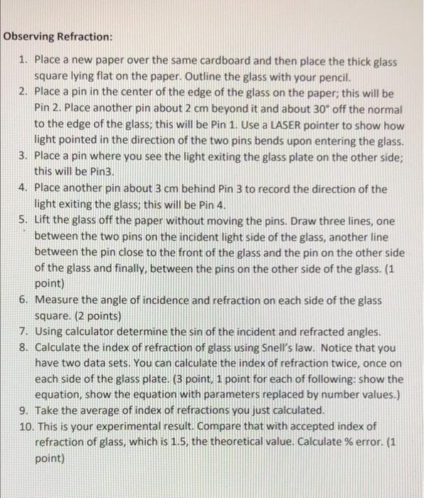 Solved Lab 2: Ray Optics Objective: 1. Observe and draw the | Chegg.com