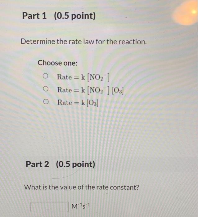 Solved The Following Kinetic Data Were Collected At 298 K | Chegg.com