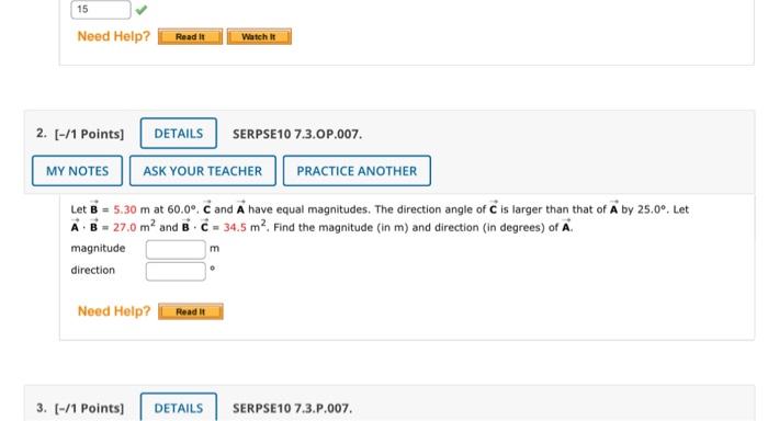 Solved [-/1 Points] SERPSE10 7.3.OP.007. Let B=5.30 M At | Chegg.com